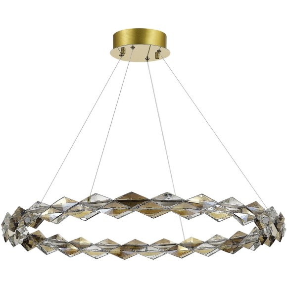 SL6009.213.01 Люстра подвесная ST-Luce Золотой/Прозрачный,Янтарный LED 1*30W 3000K DIAMANTA