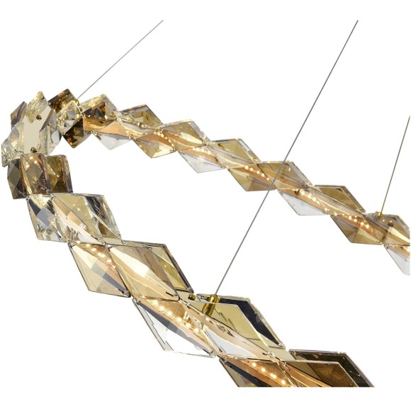 SL6009.213.01 Люстра подвесная ST-Luce Золотой/Прозрачный,Янтарный LED 1*30W 3000K DIAMANTA