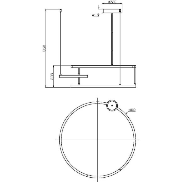 Подвесной светильник Maytoni MOD016PL-L52BK