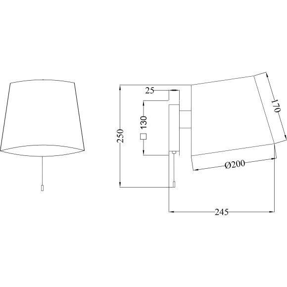 Бра с выключателем Bergamo MOD613WL-01W