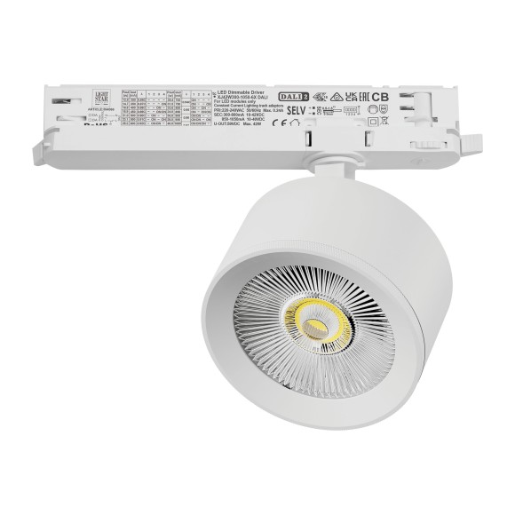 Светильник для трековой системы Quattro LED 15W с управлением DALI Alta Pro Lightstar A5546DALI