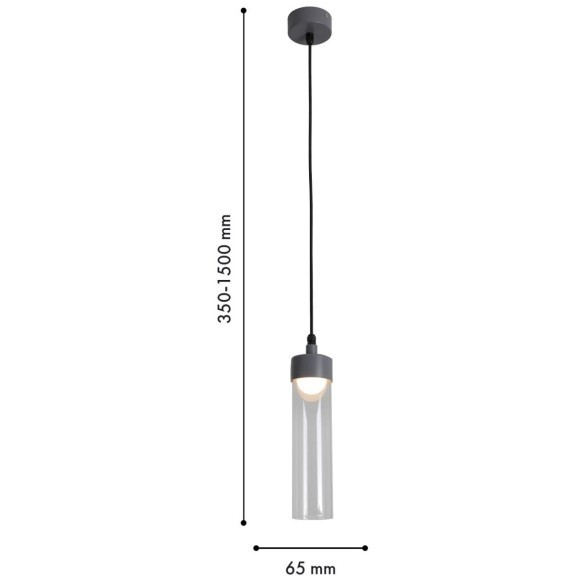 4703-1P, подвес, D65xH320/1500, LEDx5W, 325LM, 3000K, IP54, included