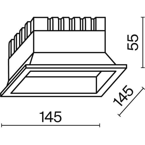 Встраиваемый светильник Technical DL056-18W3K-W
