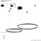 FORTUNA SP123W LED BLACK 1811/302N Crystal Lux Чёрная светодиодная люстра кольцо, LED 123 Вт, 3000–6300 К, пульт, 7200 Лм, CRI 80, IP20, 220 В