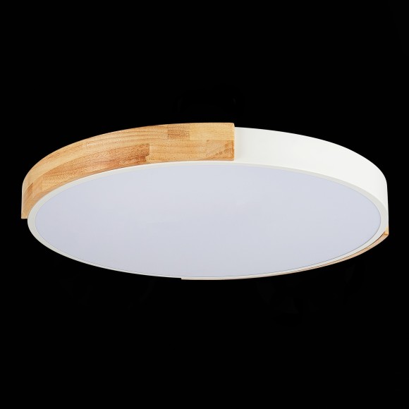 SLE201352-01 Светильник потолочный Белый, Светлое дерево/Белый LED 1*40W 3000K/4000K/6000K DELIA SLE201352-01 Светильник потолочный Белый, Светлое дерево/Белый LED 1*40W 3000K/4000K/6000K DELIA