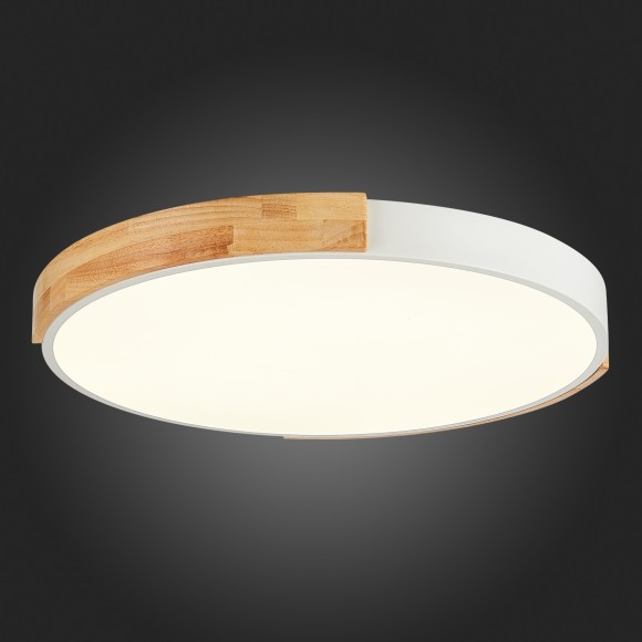 SLE201352-01 Светильник потолочный Белый, Светлое дерево/Белый LED 1*40W 3000K/4000K/6000K DELIA SLE201352-01 Светильник потолочный Белый, Светлое дерево/Белый LED 1*40W 3000K/4000K/6000K DELIA