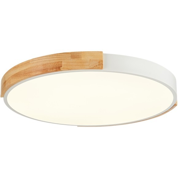 SLE201352-01 Светильник потолочный Белый, Светлое дерево/Белый LED 1*40W 3000K/4000K/6000K DELIA SLE201352-01 Светильник потолочный Белый, Светлое дерево/Белый LED 1*40W 3000K/4000K/6000K DELIA