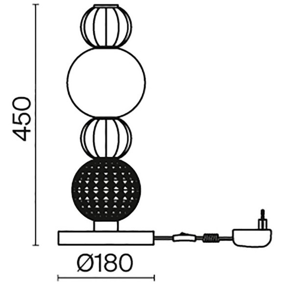 Интерьерная настольная лампа светодиодная с выключателем Collar MOD301TL-L18CH3K Интерьерная настольная лампа светодиодная с выключателем Collar MOD301TL-L18CH3K