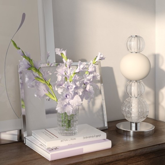 Интерьерная настольная лампа светодиодная с выключателем Collar MOD301TL-L18CH3K Интерьерная настольная лампа светодиодная с выключателем Collar MOD301TL-L18CH3K