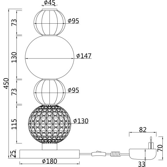 Интерьерная настольная лампа светодиодная с выключателем Collar MOD301TL-L18CH3K Интерьерная настольная лампа светодиодная с выключателем Collar MOD301TL-L18CH3K