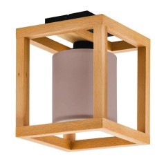 390105 EGLO GRANADOS Потолочный светильник 1xE27 40Вт Дерево Ткань белый/коричневый 390105 EGLO GRANADOS Потолочный светильник 1xE27 40Вт Дерево Ткань белый/коричневый