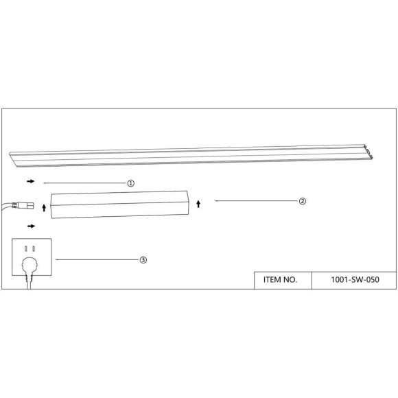 Коннектор в розетку для драйвера 50см Favourite Unika 1001-SW-050