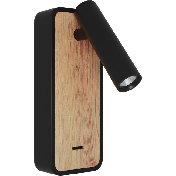ST160.431.03 Светильник настенный ST-Luce Черный, Светлое дерево/Черный LED 1*3W 3000K Настенные светильники