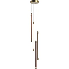 Уценка SL6225.303.04 ST Luce BRICK Светильник подвесной, LED, 3000K 4х6W, латунь/терракотовый, белый