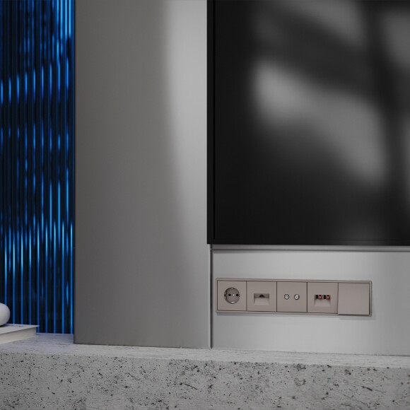 Накладка для розетки компьютерной RJ45 кат.6, S70 (капучино)