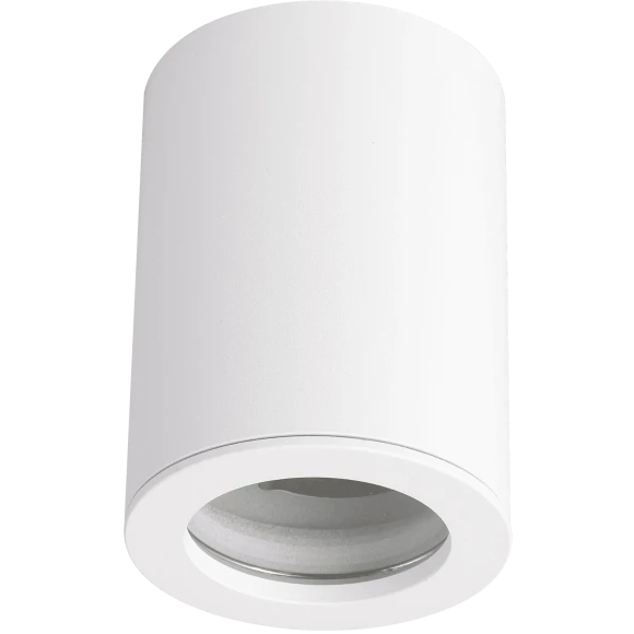 Crystal Lux CLT 422C WH 1400/347 Белый накладной потолочный влагозащищенный минималистичный светодиодный светильник под сменную лампу GU10, белый матовый металл, защита IP44