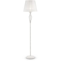 Maytoni Grace ARM247-11-G Торшер напольный в классическом стиле, высота 165 см, белый металл, белый текстильный абажур диаметром 38см, лампа  E14 1x40W IP20 220В
