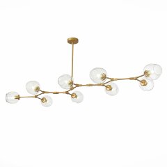 SLE154823-09 Светильник подвесной Золотистый/Прозрачный E27 9*40W RAMETTO SLE154823-09 Светильник подвесной Золотистый/Прозрачный E27 9*40W RAMETTO