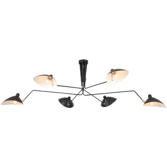SL305.402.06 Люстра потолочная ST-Luce Черный/Черный, Белый E27 6*60W SPRUZZO SL305.402.06 Люстра потолочная ST-Luce Черный/Черный, Белый E27 6*60W SPRUZZO