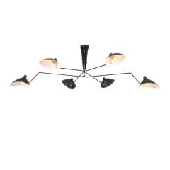 SL305.402.06 ST Luce SPRUZZO Потолочная люстра, E27,6х60W, черный/черный, белый