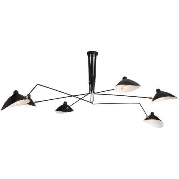 SL305.402.06 Люстра потолочная ST-Luce Черный/Черный, Белый E27 6*60W SPRUZZO SL305.402.06 Люстра потолочная ST-Luce Черный/Черный, Белый E27 6*60W SPRUZZO