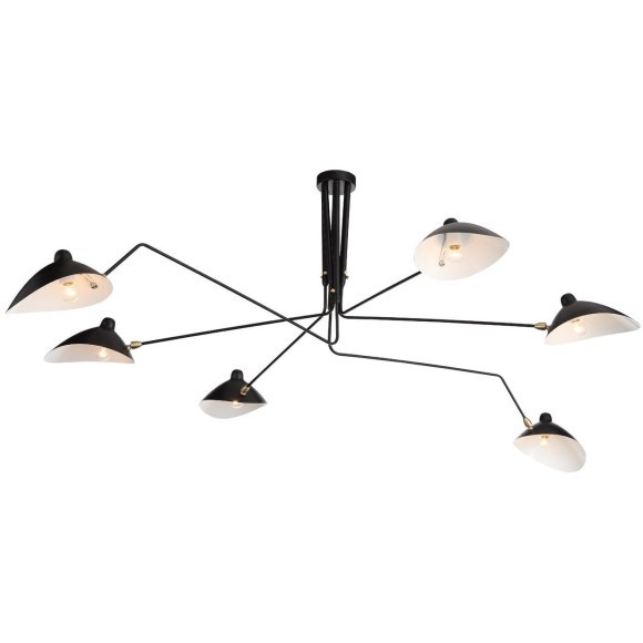 SL305.402.06 Люстра потолочная ST-Luce Черный/Черный, Белый E27 6*60W SPRUZZO SL305.402.06 Люстра потолочная ST-Luce Черный/Черный, Белый E27 6*60W SPRUZZO
