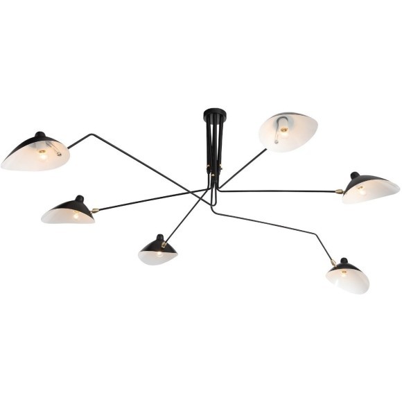 SL305.402.06 Люстра потолочная ST-Luce Черный/Черный, Белый E27 6*60W SPRUZZO SL305.402.06 Люстра потолочная ST-Luce Черный/Черный, Белый E27 6*60W SPRUZZO