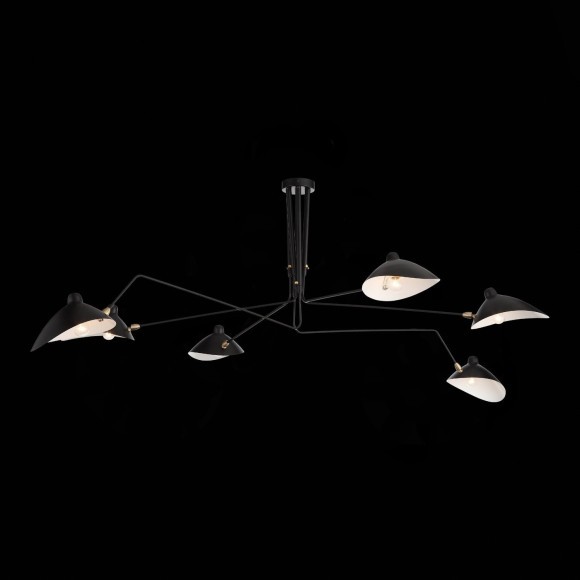 SL305.402.06 Люстра потолочная ST-Luce Черный/Черный, Белый E27 6*60W SPRUZZO SL305.402.06 Люстра потолочная ST-Luce Черный/Черный, Белый E27 6*60W SPRUZZO