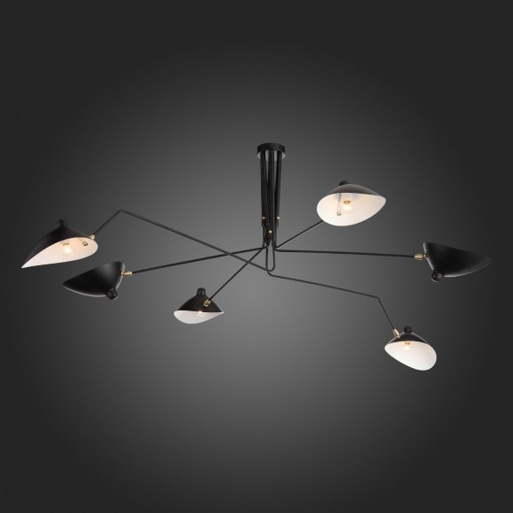 SL305.402.06 Люстра потолочная ST-Luce Черный/Черный, Белый E27 6*60W SPRUZZO SL305.402.06 Люстра потолочная ST-Luce Черный/Черный, Белый E27 6*60W SPRUZZO