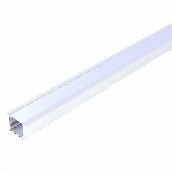 ST017.129.06 Встраиваемый алюминиевый анодированный профиль с рассеивателем (к-т: 2 загл.) отдельно монтажная скоба ST017.029.06