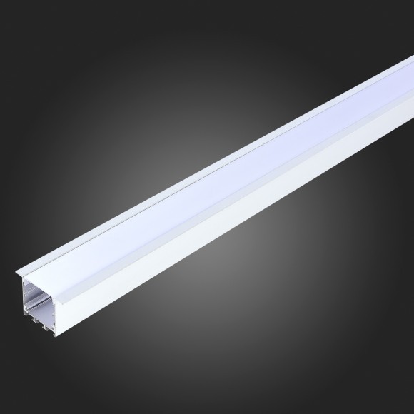 ST017.129.06 Встраиваемый алюминиевый анодированный профиль с рассеивателем (к-т: 2 загл.) отдельно монтажная скоба ST017.029.06