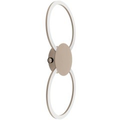 902127 Светодиодный светильник настенно-потолочный VENTICELLO 1, 20W;0,91W(LED;LED), 3000K, 2400;135lm, алюминий, песочный, белый,