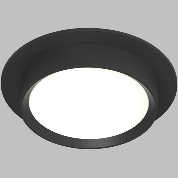 DK2090-BK Встраиваемый светильник FLAT, IP 20, до 15 Вт, GX53, LED, черный, алюминий