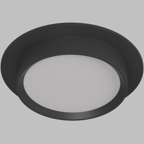 DK2090-BK Встраиваемый светильник FLAT, IP 20, до 15 Вт, GX53, LED, черный, алюминий