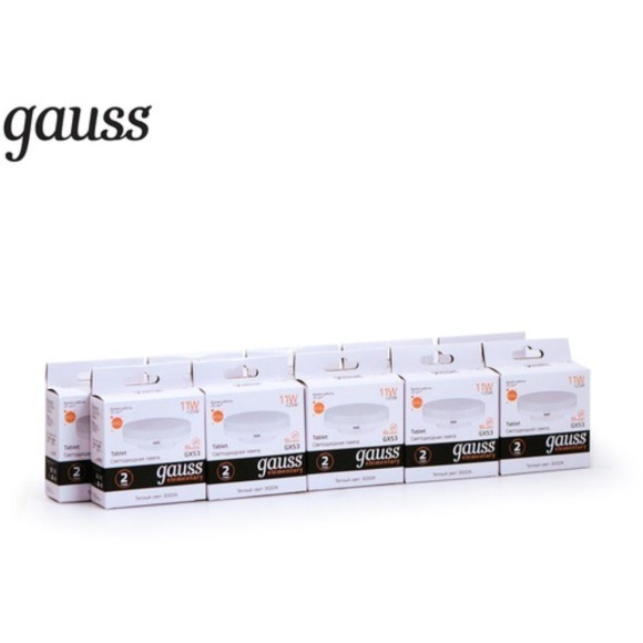 83811 Лампа Gauss Elementary GX53 11W 810lm 3000K LED 1/10/100