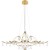 10587/1000 Gold Asfour LOFT IT MIRA Подвесной светильник с золотым металлическим основанием и прозрачным хрустальным плафоном, LED 27 Вт, 3000 К, 3240 Лм, IP20, 12–24 В