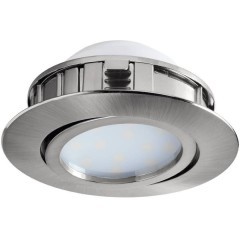 95856 Светодиодный встраиваемый светильник PINEDA регулир. и диммир., 1х6W(LED), Ø84, пластик, никель