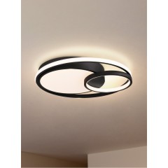 Круглый черный потолочный светодиодный светильник управляемый пультом ДУ (без пам настроек) 80вт 6100Лм 3000-6000К Freya Nation FR10028CL-L80B Круглый черный потолочный светодиодный светильник управляемый пультом ДУ (без пам настроек) 80вт 6100Лм 3000-6000К Freya Nation FR10028CL-L80B