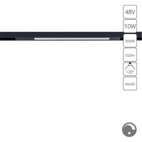 Магнитный трековый светильник LED 3000K 550Lm Arte Lamp OPTIMA 0.1-10V A7493PL-1BK