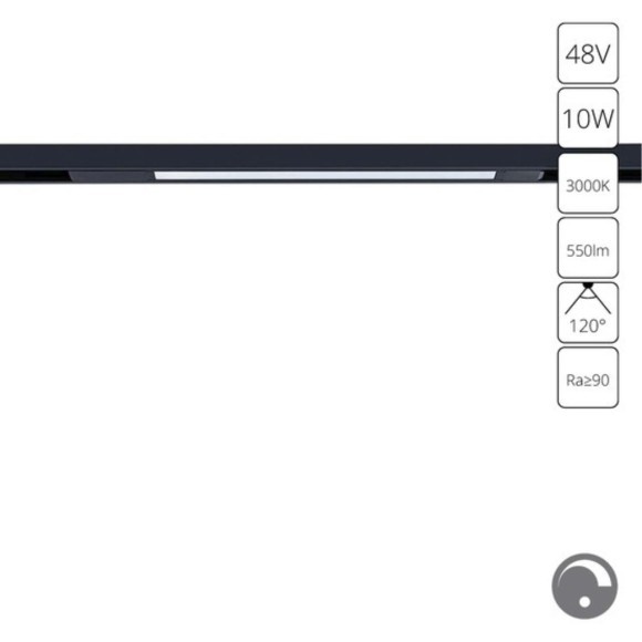 Магнитный трековый светильник LED 3000K 550Lm Arte Lamp OPTIMA 0.1-10V A7493PL-1BK