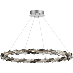 SL6009.113.01 Люстра подвесная ST-Luce Хром/Прозрачно-Дымчатый LED 1*30W 3000K DIAMANTA SL6009.113.01 Люстра подвесная ST-Luce Хром/Прозрачно-Дымчатый LED 1*30W 3000K DIAMANTA