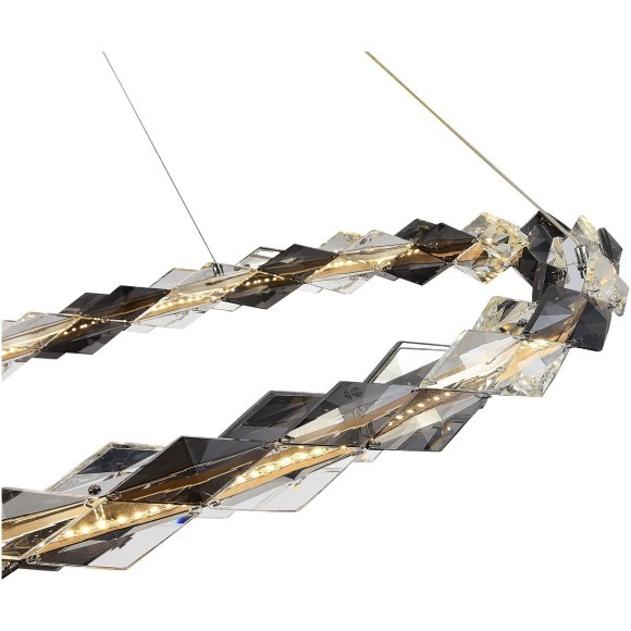 SL6009.113.01 Люстра подвесная ST-Luce Хром/Прозрачно-Дымчатый LED 1*30W 3000K DIAMANTA