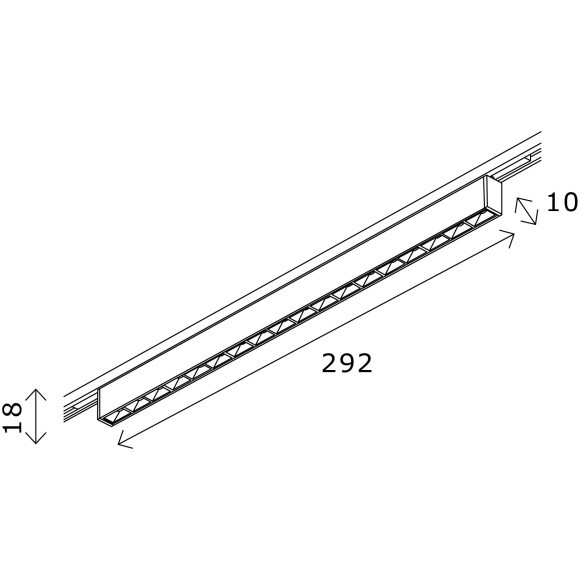 ST666.436.15 Ультратонкий трековый магнитный светодиодный светильник ST-Luce Super 5 CRI90+ 3000К 640Лм 36° 15Вт