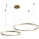 FORTUNA SP123W LED GOLD 1810/302N Crystal Lux Золотая потолочная люстра со встроенным LED 123 Вт, CCT 3000–6300 К, пульт, 7200 Лм