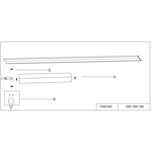 Коннектор в розетку для драйвера 180см Favourite Unika 1001-SW-180