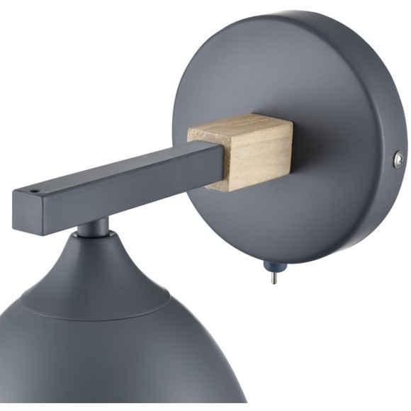 8096/1W MODERNI LN25 серый/серый металл, дерево/металл Бра Е27 1*60W 220V COLANGE