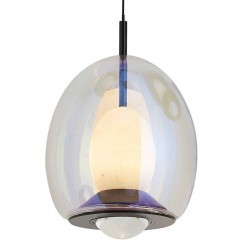 4031/00/01PL Stilfort Geolight (Джеолайт) Черный светильник с прозрачным каменным плафоном LED