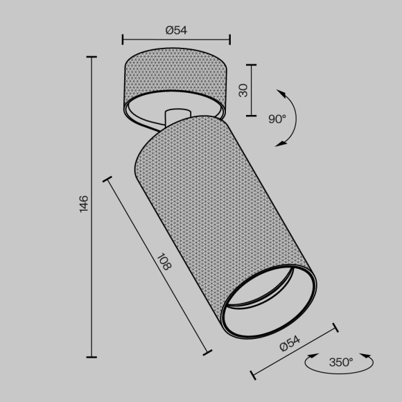 Потолочный светильник Technical C082CL-01-GU10-B Потолочный светильник Technical C082CL-01-GU10-B