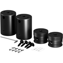 Набор для двухстороннего накладного монтажа Nemo D25 черный 20320 Набор для двухстороннего накладного монтажа Nemo D25 черный 20320