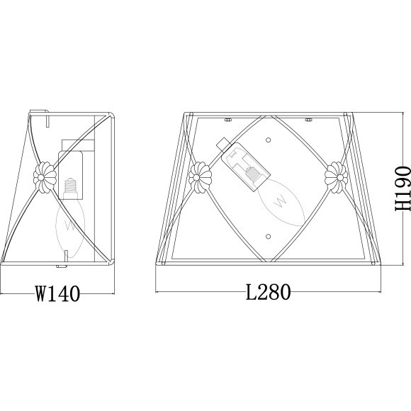 Бра Maytoni ARM369-01-G Lea под лампу 1xE14 40W